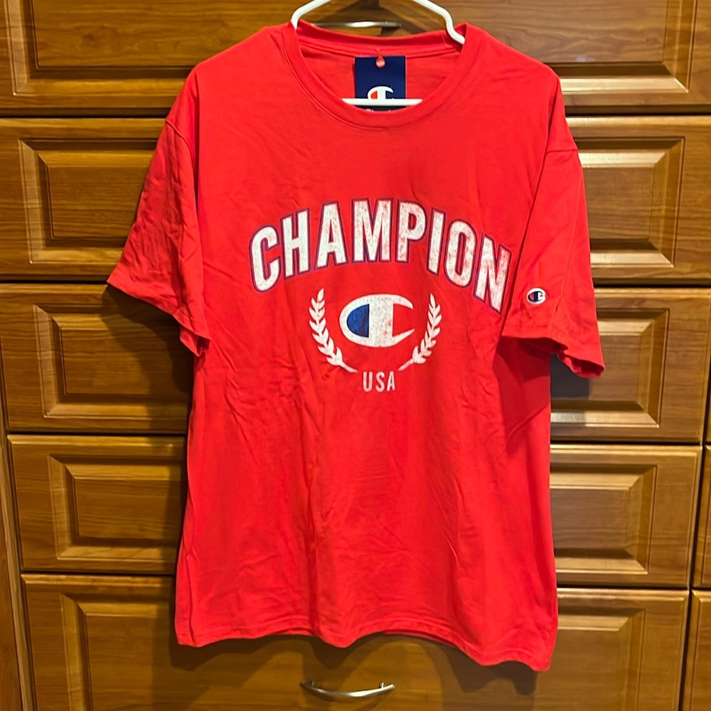 Red Champion Tee